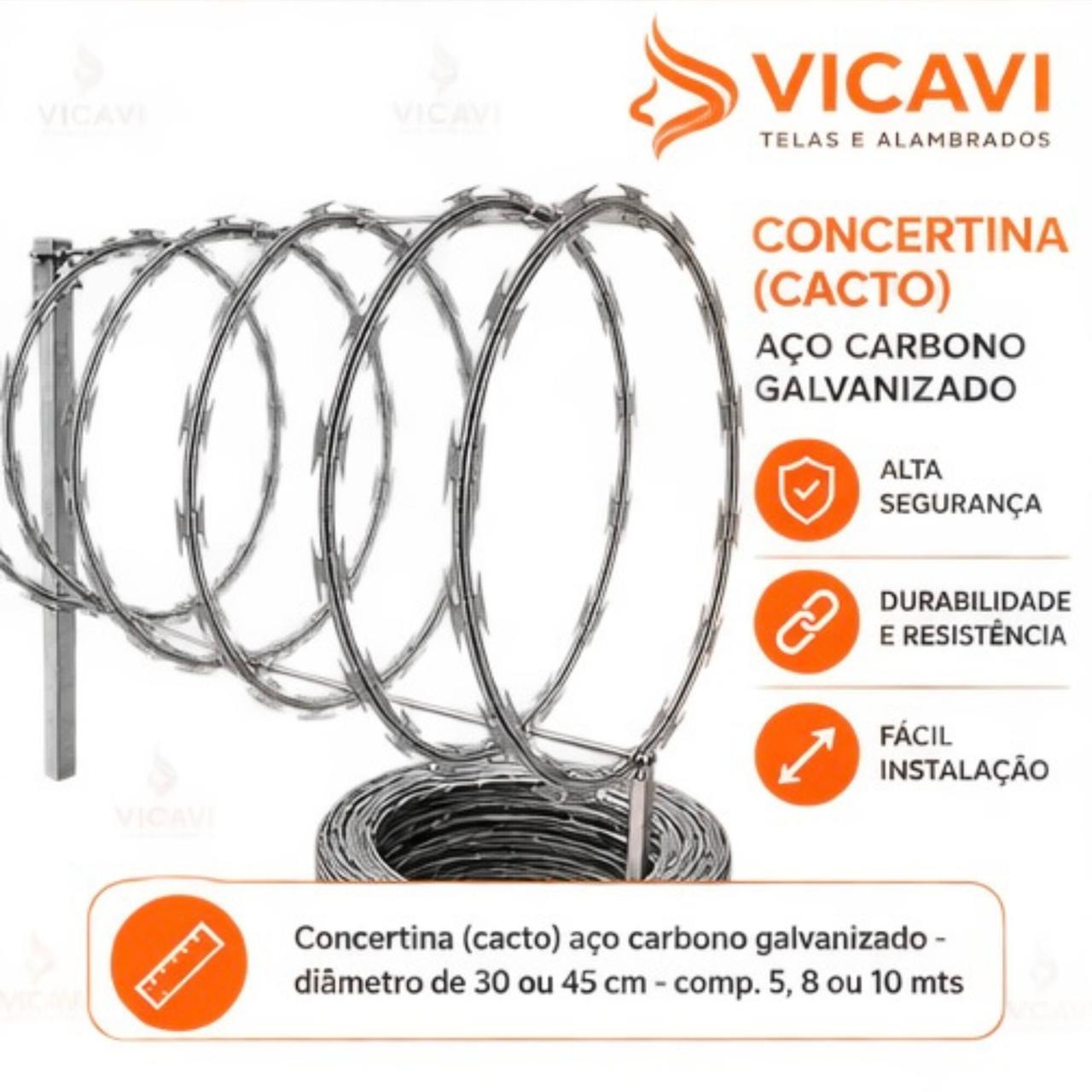 Concertina aço carbono